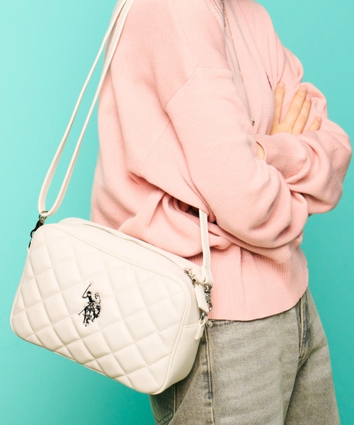 U.S. POLO ASSN.(ユーエスポロアッスン)の「【U.S. POLO ASSN.】 ユーエスポロアッスン Cross check quilting クロスボディショルダーバッグ USPA2724(ショルダーバッグ・レディース・ブラウン/グリーン/ピンク/ホワイト/アイボリー/ブラック・FREE)」の3枚目の写真