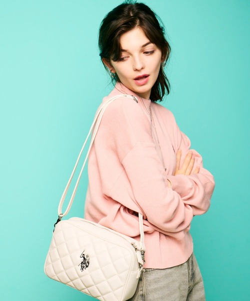 U.S. POLO ASSN.(ユーエスポロアッスン)の「【U.S. POLO ASSN.】 ユーエスポロアッスン Cross check quilting クロスボディショルダーバッグ USPA2724(ショルダーバッグ・レディース・ブラウン/グリーン/ピンク/ホワイト/アイボリー/ブラック・FREE)」の15枚目の写真