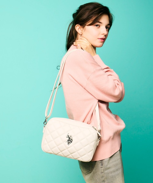 U.S. POLO ASSN.(ユーエスポロアッスン)の「【U.S. POLO ASSN.】 ユーエスポロアッスン Cross check quilting クロスボディショルダーバッグ USPA2724(ショルダーバッグ・レディース・ブラウン/グリーン/ピンク/ホワイト/アイボリー/ブラック・FREE)」の16枚目の写真