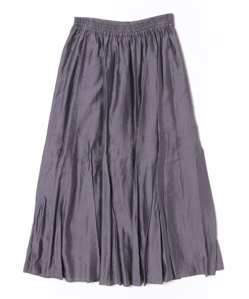 m.f.editorial(エムエフエディトリアル)の「【ハンドウォッシャブル】m.f.エディトリアル レディース シルキーローン タックギャザースカート(スカート・レディース・グレー系その他2/ベージュ/ライトグリーン/サックスブルー・MEDIUM)」の5枚目の写真