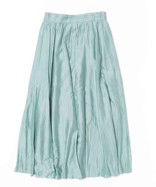 m.f.editorial(エムエフエディトリアル)の「【ハンドウォッシャブル】m.f.エディトリアル レディース シルキーローン タックギャザースカート(スカート・レディース・グレー系その他2/ベージュ/ライトグリーン/サックスブルー・MEDIUM)」の17枚目の写真
