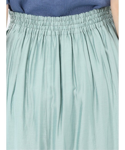 m.f.editorial(エムエフエディトリアル)の「【ハンドウォッシャブル】m.f.エディトリアル レディース シルキーローン タックギャザースカート(スカート・レディース・グレー系その他2/ベージュ/ライトグリーン/サックスブルー・MEDIUM)」の14枚目の写真