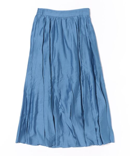 m.f.editorial(エムエフエディトリアル)の「【ハンドウォッシャブル】m.f.エディトリアル レディース シルキーローン タックギャザースカート(スカート・レディース・グレー系その他2/ベージュ/ライトグリーン/サックスブルー・MEDIUM)」の16枚目の写真