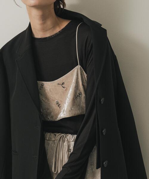 SENSE OF PLACE by URBAN RESEARCH(センスオブプレイスバイアーバンリサーチ)の「ベロアシシュウブラビスチェ(その他トップス・レディース・ネイビー/ベージュ・ONE)」の17枚目の写真