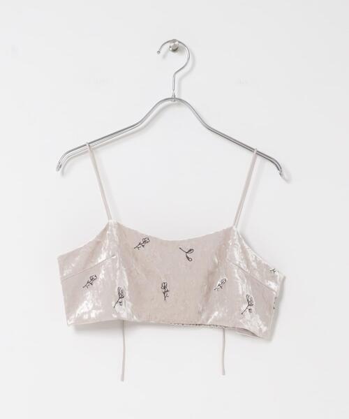 SENSE OF PLACE by URBAN RESEARCH(センスオブプレイスバイアーバンリサーチ)の「ベロアシシュウブラビスチェ(その他トップス・レディース・ネイビー/ベージュ・ONE)」の14枚目の写真