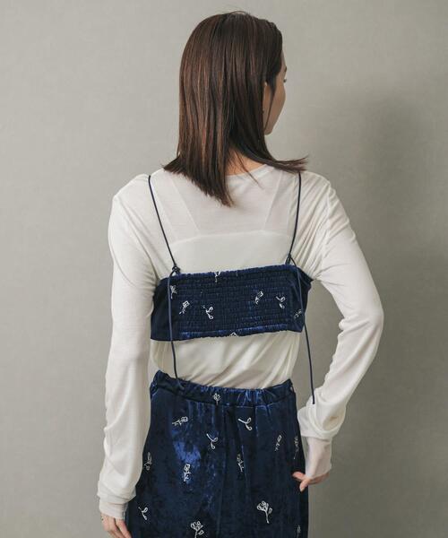 SENSE OF PLACE by URBAN RESEARCH(センスオブプレイスバイアーバンリサーチ)の「ベロアシシュウブラビスチェ(その他トップス・レディース・ネイビー/ベージュ・ONE)」の10枚目の写真