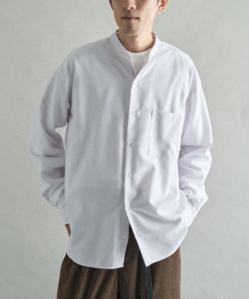 CRAFT STANDARD BOUTIQUE（クラフトスタンダードブティック）の「DRY-MIX オックスフォードバンドカラーシャツ（シャツ/ブラウス・メンズ・グレー/ブルー/オフホワイト・M/L/XL）」の5枚目の写真