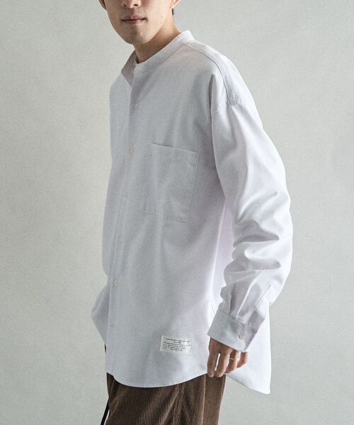 CRAFT STANDARD BOUTIQUE（クラフトスタンダードブティック）の「DRY-MIX オックスフォードバンドカラーシャツ（シャツ/ブラウス・メンズ・グレー/ブルー/オフホワイト・M/L/XL）」の6枚目の写真