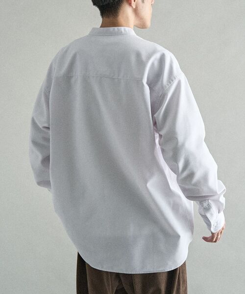 CRAFT STANDARD BOUTIQUE（クラフトスタンダードブティック）の「DRY-MIX オックスフォードバンドカラーシャツ（シャツ/ブラウス・メンズ・グレー/ブルー/オフホワイト・M/L/XL）」の7枚目の写真