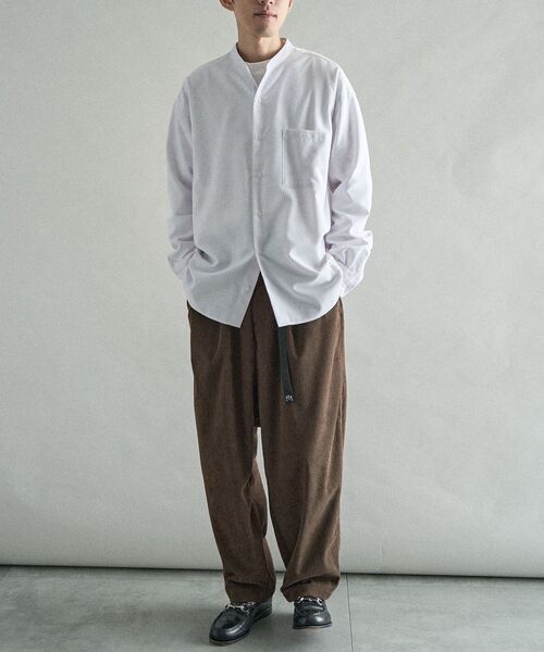 CRAFT STANDARD BOUTIQUE（クラフトスタンダードブティック）の「DRY-MIX オックスフォードバンドカラーシャツ（シャツ/ブラウス・メンズ・グレー/ブルー/オフホワイト・M/L/XL）」の8枚目の写真