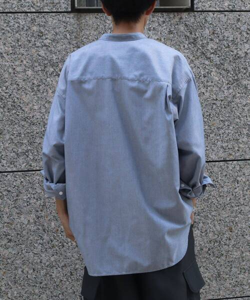 CRAFT STANDARD BOUTIQUE（クラフトスタンダードブティック）の「DRY-MIX オックスフォードバンドカラーシャツ（シャツ/ブラウス・メンズ・グレー/ブルー/オフホワイト・M/L/XL）」の13枚目の写真