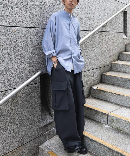 CRAFT STANDARD BOUTIQUE（クラフトスタンダードブティック）の「DRY-MIX オックスフォードバンドカラーシャツ（シャツ/ブラウス・メンズ・グレー/ブルー/オフホワイト・M/L/XL）」の14枚目の写真