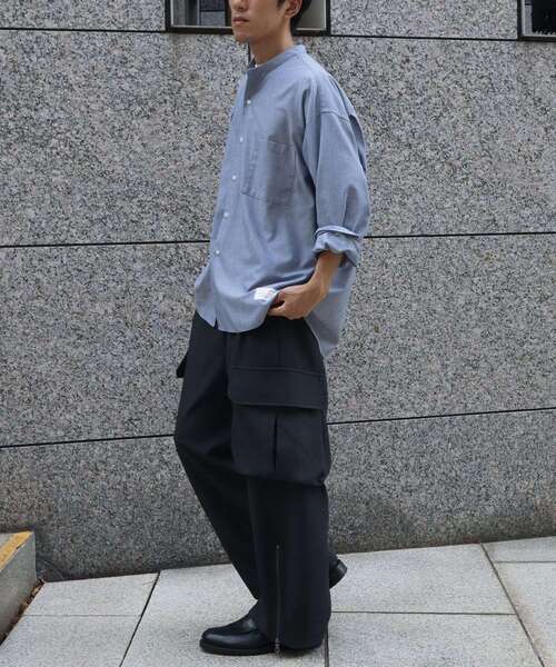 CRAFT STANDARD BOUTIQUE（クラフトスタンダードブティック）の「DRY-MIX オックスフォードバンドカラーシャツ（シャツ/ブラウス・メンズ・グレー/ブルー/オフホワイト・M/L/XL）」の16枚目の写真