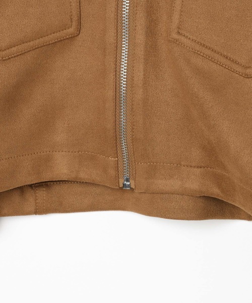 3.3 Field Trip （3.3フィールドトリップ）の「3.3 Field Trip／ポケット付きスエードジャケット（ブルゾン・レディース・キャメル/チャコール・FREE）」の16枚目の写真