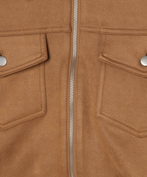 3.3 Field Trip （3.3フィールドトリップ）の「3.3 Field Trip／ポケット付きスエードジャケット（ブルゾン・レディース・キャメル/チャコール・FREE）」の21枚目の写真