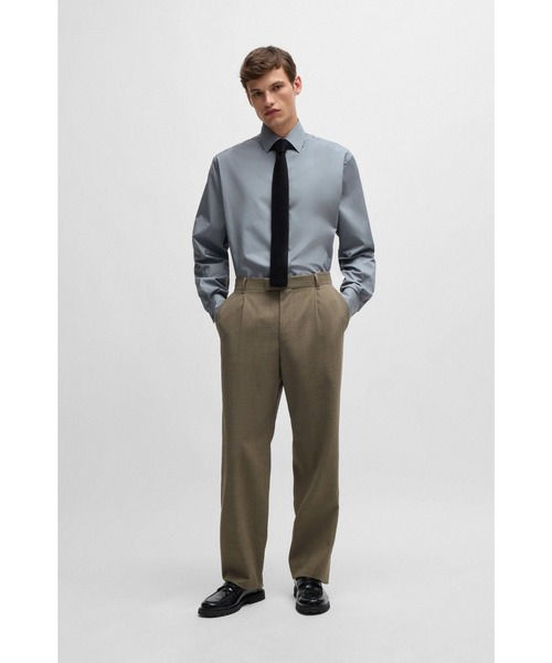 BOSS(ボス)の「レギュラーフィットシャツ コットンポプリン(シャツ/ブラウス・メンズ・グレー/ブラウン・S/M/XS/L)」の6枚目の写真