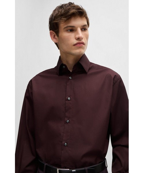 BOSS(ボス)の「レギュラーフィットシャツ コットンポプリン(シャツ/ブラウス・メンズ・グレー/ブラウン・S/M/XS/L)」の10枚目の写真