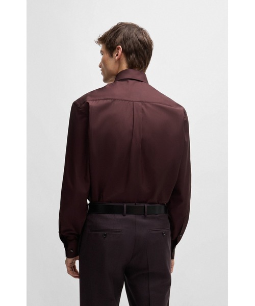 BOSS(ボス)の「レギュラーフィットシャツ コットンポプリン(シャツ/ブラウス・メンズ・グレー/ブラウン・S/M/XS/L)」の9枚目の写真