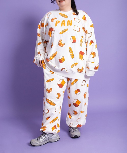 PUNYUS（プニュズ）の「【新サイズ】フード総柄スウェットパンツ（PAN)（スウェットパンツ・レディース・ベージュ・1/2/3/4/5）」の3枚目の写真