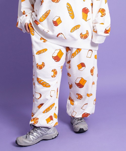 PUNYUS（プニュズ）の「【新サイズ】フード総柄スウェットパンツ（PAN)（スウェットパンツ・レディース・ベージュ・1/2/3/4/5）」の2枚目の写真