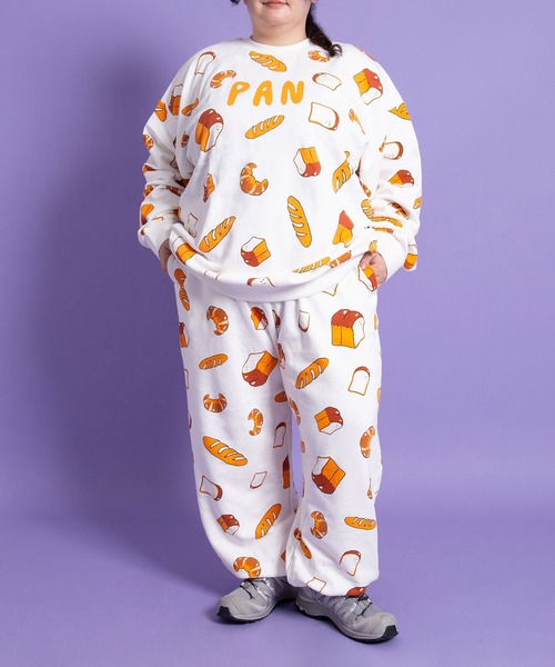 PUNYUS（プニュズ）の「【新サイズ】フード総柄スウェットパンツ（PAN)（スウェットパンツ・レディース・ベージュ・1/2/3/4/5）」の4枚目の写真