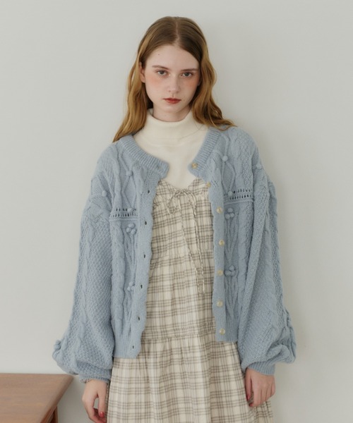 idem(イデム)の「popcorn cable knit cardigan / ポップコーン idem(イデム)の「popcorn cable knit cardigan / ポップコーン