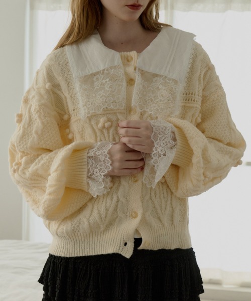 idem（イデム）の「popcorn cable knit cardigan / ポップコーン