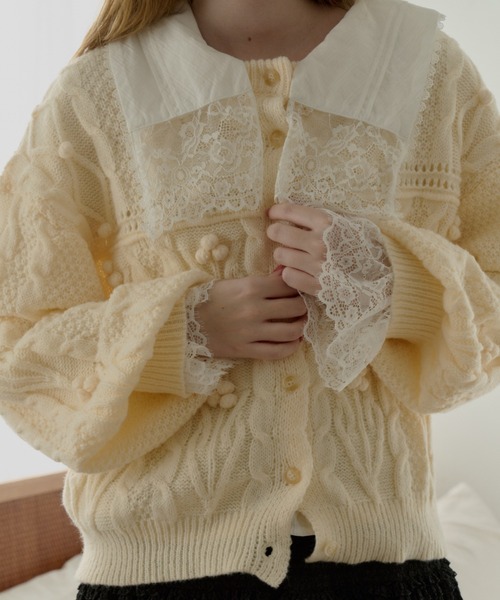 idem（イデム）の「popcorn cable knit cardigan / ポップコーン