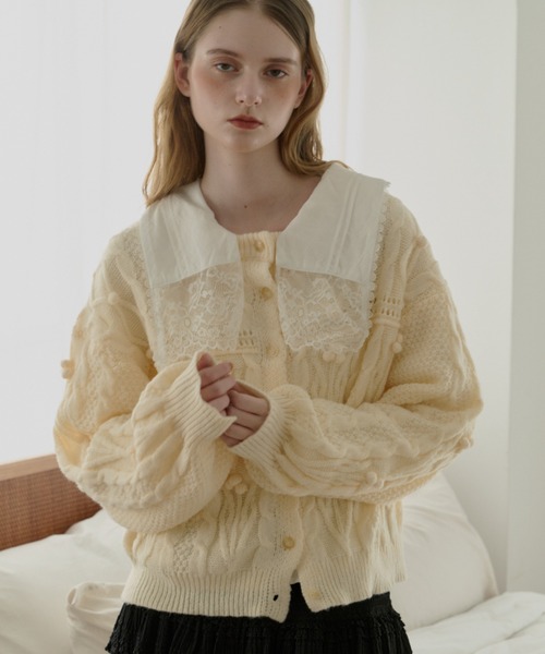 idem（イデム）の「popcorn cable knit cardigan / ポップコーン