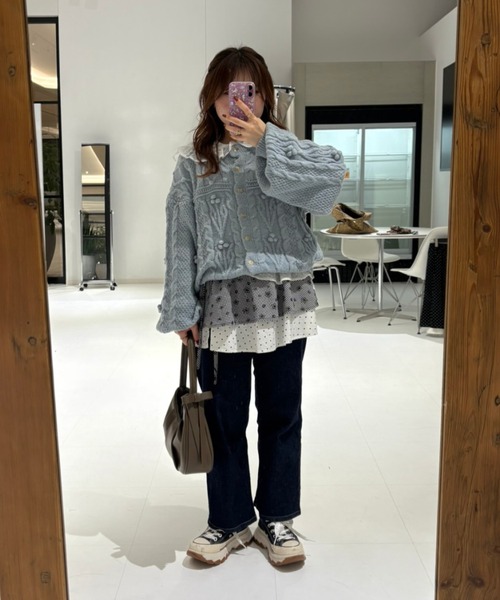 idem（イデム）の「popcorn cable knit cardigan / ポップコーン