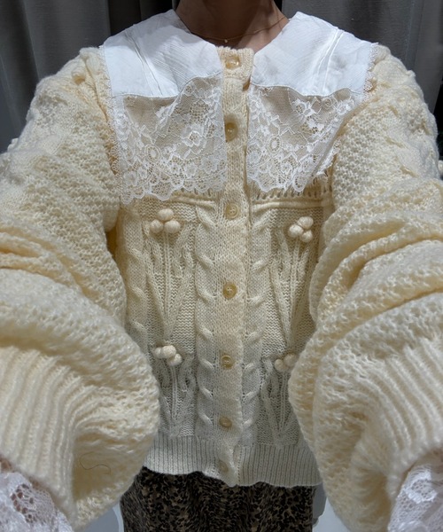 idem（イデム）の「popcorn cable knit cardigan / ポップコーン