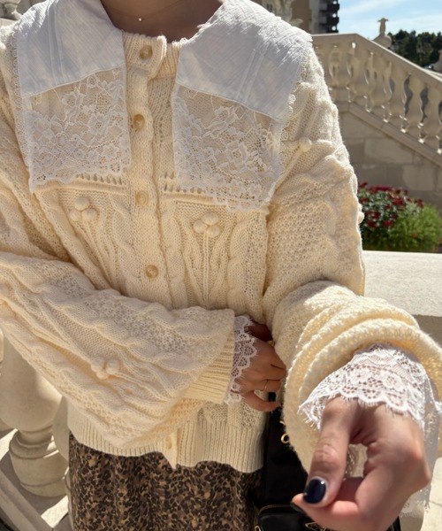 idem（イデム）の「popcorn cable knit cardigan / ポップコーン