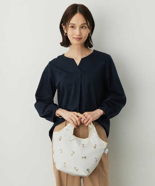 CROSSPLUS ONLINE(クロスプラスオンライン)の「モチーフプリント保冷保温コンパクトミニエコバッグ【猫柄・犬柄・うさぎ柄】(エコバッグ/サブバッグ・レディース・ホワイト/ライトグレー/ベージュ・フリー)」の14枚目の写真