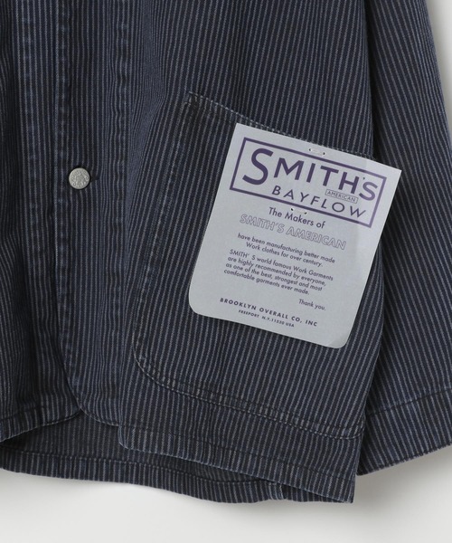BAYFLOW（ベイフロー）の「【SMITH'S×BAYFLOW】別注ヒッコリージャケット（カバーオール・メンズ・ネイビー・MEDIUM/LARGE）」の11枚目の写真