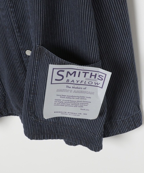 BAYFLOW（ベイフロー）の「【SMITH'S×BAYFLOW】別注ヒッコリージャケット（カバーオール・メンズ・ネイビー・MEDIUM/LARGE）」の12枚目の写真