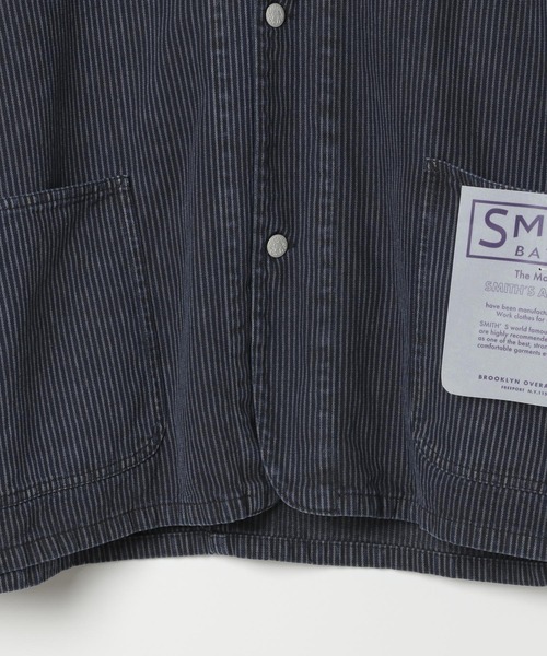 BAYFLOW（ベイフロー）の「【SMITH'S×BAYFLOW】別注ヒッコリージャケット（カバーオール・メンズ・ネイビー・MEDIUM/LARGE）」の13枚目の写真