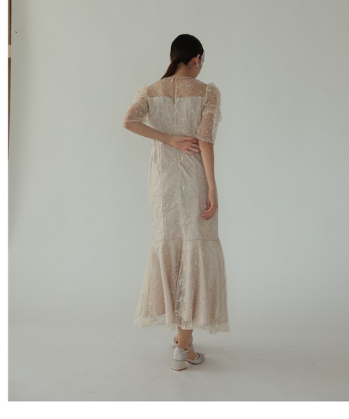 Cupid Heart(キューピッドハート)の「【Cupid Heart】結婚式用!フローラルレイヤードチュール ドレス(ドレス・レディース・ブラック/ベージュ/ブラウン・MEDIUM)」の16枚目の写真