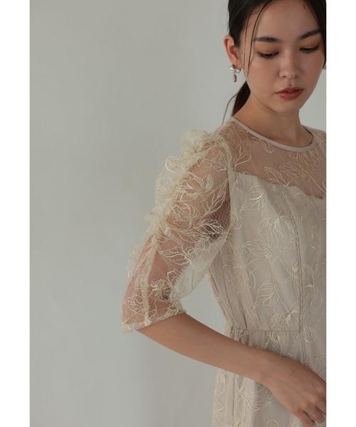 Cupid Heart(キューピッドハート)の「【Cupid Heart】結婚式用!フローラルレイヤードチュール ドレス(ドレス・レディース・ブラック/ベージュ/ブラウン・MEDIUM)」の17枚目の写真