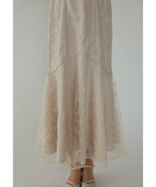 Cupid Heart(キューピッドハート)の「【Cupid Heart】結婚式用!フローラルレイヤードチュール ドレス(ドレス・レディース・ブラック/ベージュ/ブラウン・MEDIUM)」の18枚目の写真