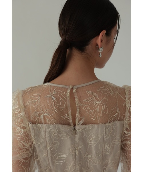 Cupid Heart(キューピッドハート)の「【Cupid Heart】結婚式用!フローラルレイヤードチュール ドレス(ドレス・レディース・ブラック/ベージュ/ブラウン・MEDIUM)」の19枚目の写真