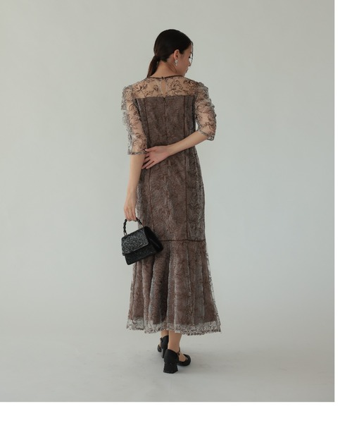 Cupid Heart(キューピッドハート)の「【Cupid Heart】結婚式用!フローラルレイヤードチュール ドレス(ドレス・レディース・ブラック/ベージュ/ブラウン・MEDIUM)」の22枚目の写真