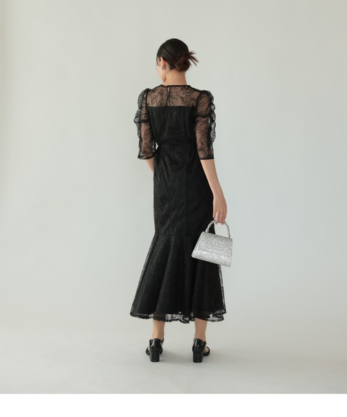 Cupid Heart(キューピッドハート)の「【Cupid Heart】結婚式用!フローラルレイヤードチュール ドレス(ドレス・レディース・ブラック/ベージュ/ブラウン・MEDIUM)」の14枚目の写真