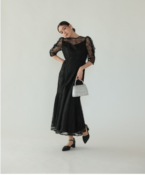 Cupid Heart(キューピッドハート)の「【Cupid Heart】結婚式用!フローラルレイヤードチュール ドレス(ドレス・レディース・ブラック/ベージュ/ブラウン・MEDIUM)」の15枚目の写真