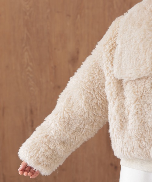 SUWDEE(スーディー)の「big collar boa short coat(その他アウター・レディース・ベージュ/ブラウン・FREE)」の18枚目の写真