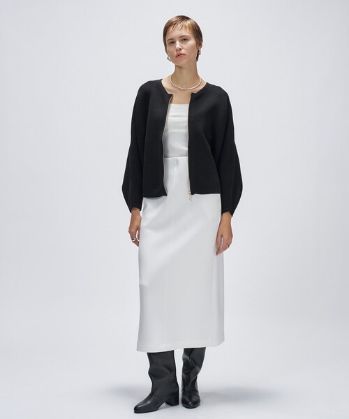 cloenc（クロエンス）の「【手洗い可】ドルマンケープニットカーディガン（カーディガン/ボレロ・レディース・ライトイエロー系/ブラック/ブラウン系その他・02）」の14枚目の写真