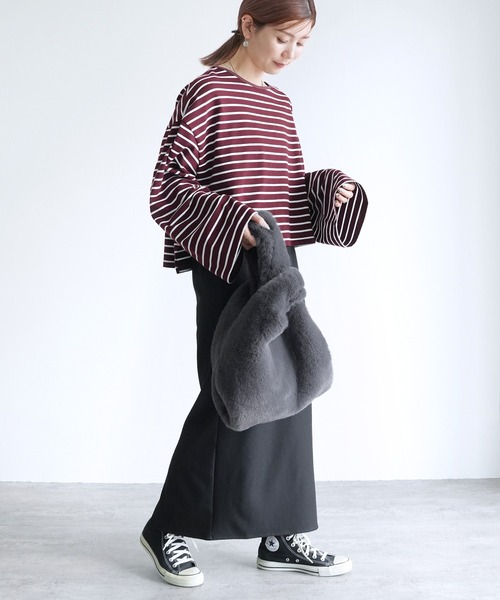 reca（レカ）の「ラビット風ファートートバッグ（トートバッグ・レディース・ライトベージュ/グレー/ベージュ・ONE SIZE）」の8枚目の写真