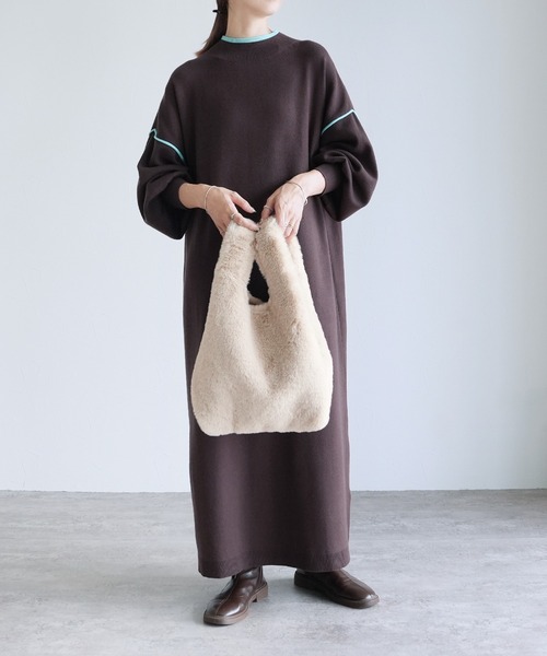 reca（レカ）の「ラビット風ファートートバッグ（トートバッグ・レディース・ライトベージュ/グレー/ベージュ・ONE SIZE）」の18枚目の写真