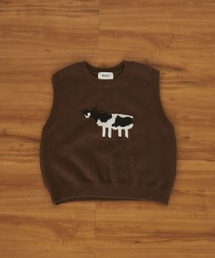 MERLOT | アニマルジャガードニットベスト(ベスト)