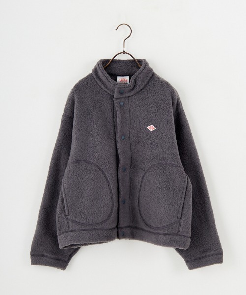 DANTON/ダントン] スタンドカラー ダブルフェイスボアフリース