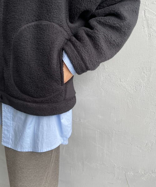 DANTON/ダントン] スタンドカラー ダブルフェイスボアフリース